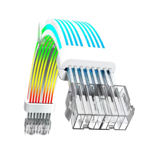 Cable extension Alim GAMEMAX VGA/CPU 2x8pin-W blanc ARGB