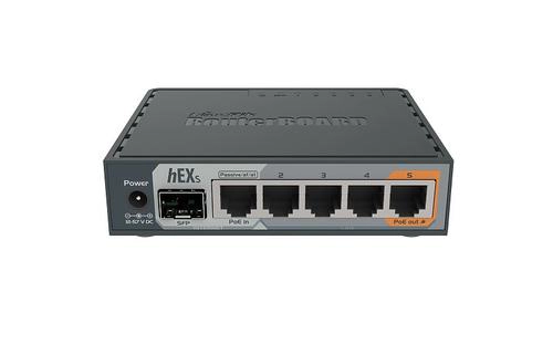 MIKROTIK Router RB760IGS hEX S 5 RJ45 1Gb/s 1x SFP 1x USB