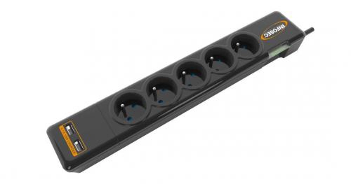 OND INFOSEC Prise S5 Usb Neo parafoudre 5 Prises2 Usb 5V 2.1A