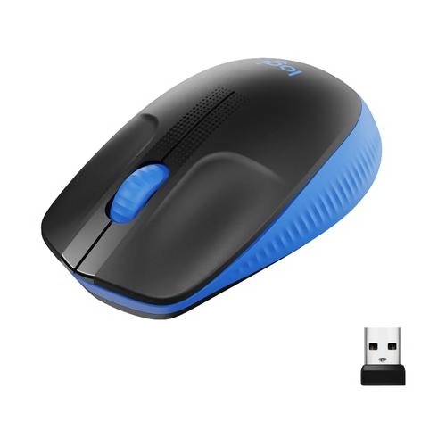 [LOGITECHM190FULLSIZE] Souris Logitech M190  Wireless Mouse, , Optique,  Noir, Bleu
