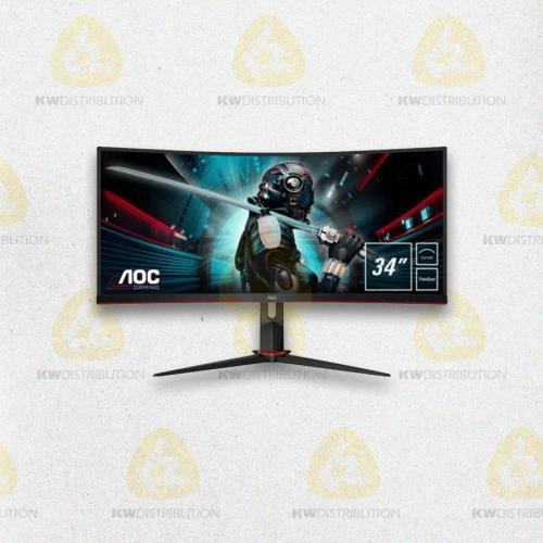 [MONAOCCU34G2BK] Mon 34 AOC Gaming CU34G2/BK Curved UWQHD 100hz HDMIx2 Hub USB 3.0