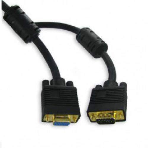 [CONSVGAOR5M] Connectique SVGA 5m OR avec ferrites M/M - 3 coax - AWG30 -
